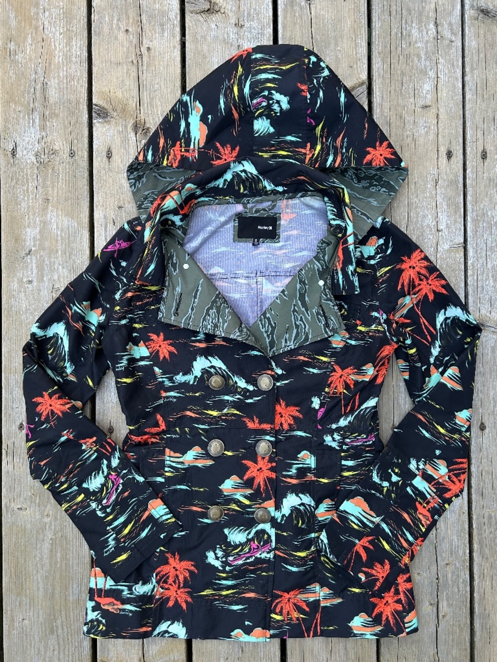 Hurley ⎸ Hawaiian Print Rain Jacket
